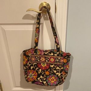 Vintage Vera Bradley Suzani Pattern Tote Bag. Rich colors, two inside pockets.